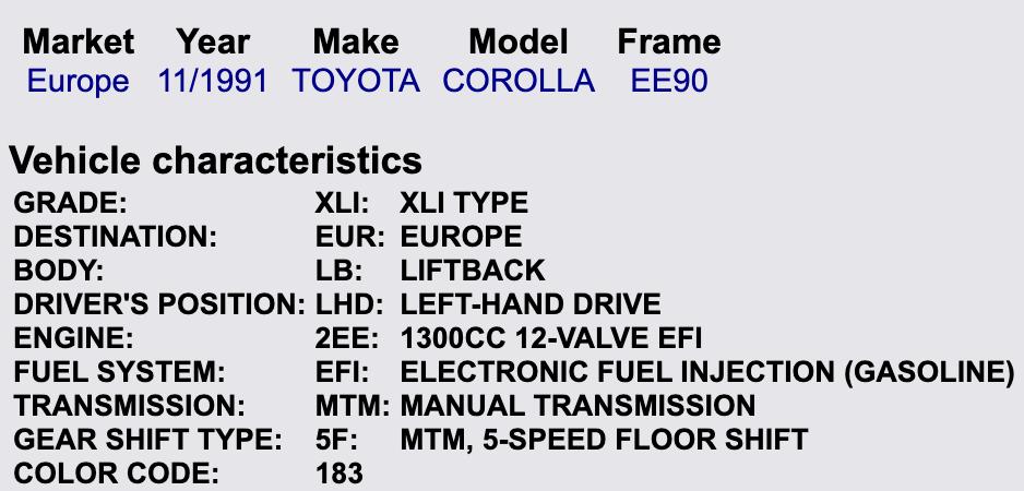 Toyota corolla hatchback - Image